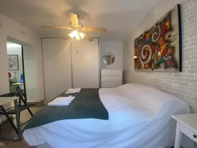Cama o camas de una habitación en Apartamento Tibidabo Int con Parking