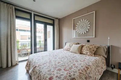 Cama o camas de una habitación en Imagen Parasol