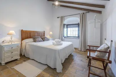 Cama o camas de una habitación en Hacienda San Antonio