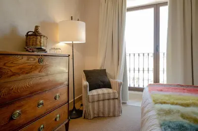 Cama o camas de una habitación en La Dehesa de Don Pedro