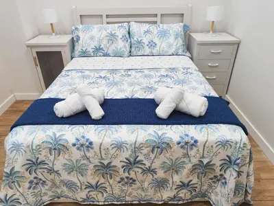 Cama o camas de una habitación en Apartamento mi Esperanza