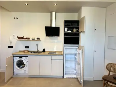 Una cocina o zona de cocina en Cosy apartment in Córdoba, city view, 32 sqm, balcony