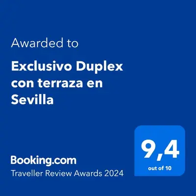 Certificado, premio, señal o documento que está expuesto en Exclusivo Duplex con terraza en Sevilla