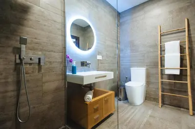 Un baño de Acogedor Apartamento José Laguillo.