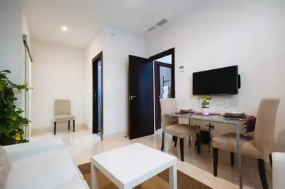 Una televisión o centro de entretenimiento en Acogedor Apartamento José Laguillo.