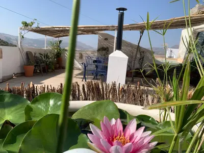 Jardín al aire libre en La Bermeja, Alojamiento completo, terraza con bañera y vistas panorámicas