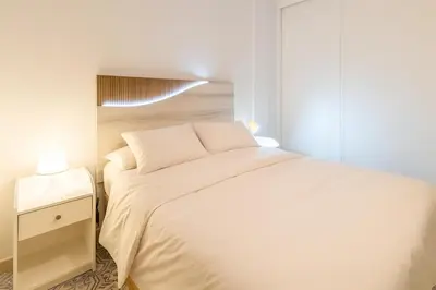 Cama o camas de una habitación en La Puerta del Cielo