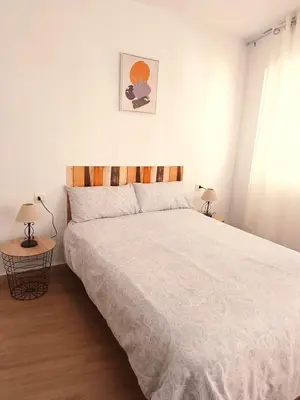 Cama o camas de una habitación en Apartamento Plaza Santa Lucia RENOVADO FEBRERO 2025
