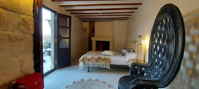 Cama o camas de una habitación en Jardines de Colón