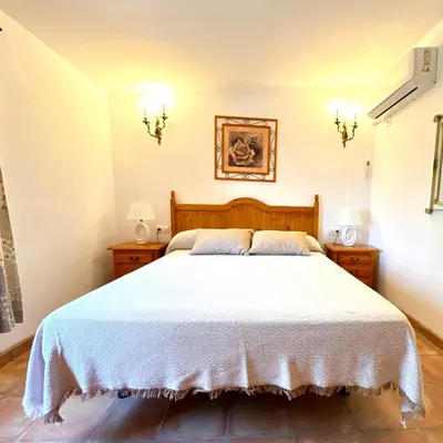 Cama o camas de una habitación en Casa rural Antonio y Esperanza