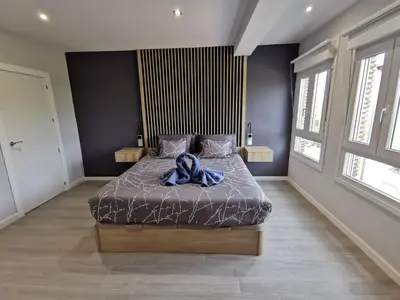 Cama o camas de una habitación en Las mejores vistas de Cordoba con parking privado gratuito