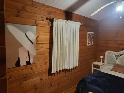 Cama o camas de una habitación en Casa Madera Urbanizacion Socorro