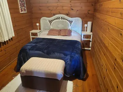 Cama o camas de una habitación en Casa Madera Urbanizacion Socorro
