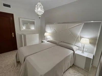 Cama o camas de una habitación en Apartment Arevalo Center, Parking Gratis