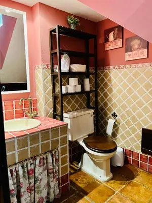Un baño de Villa ALJARAL, Espectacular,piscina,chimenea, climatización, wifi