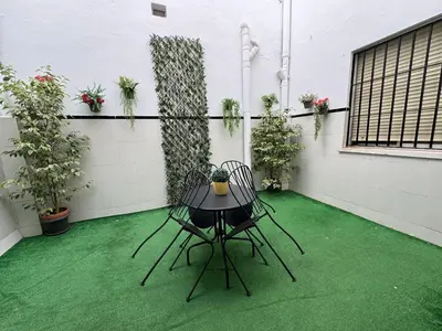 Jardín al aire libre en El rincón de Jesús y Loli