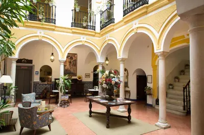Zona de estar de Hotel Abanico Casa Palacio