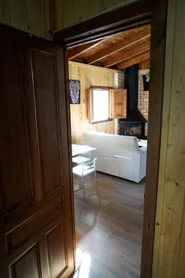 Cama o camas de una habitación en La Casa de Madera