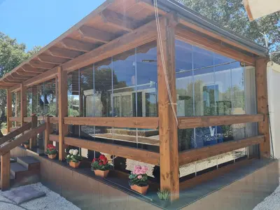Jardín al aire libre en Casa Mobil-Home