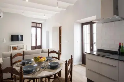 Una televisión o centro de entretenimiento en Apartamento La Casa del Santo