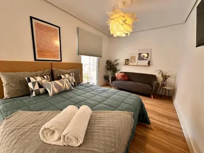 Cama o camas de una habitación en Apartamento El Naranjo