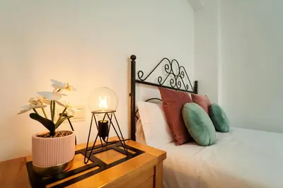 Cama o camas de una habitación en La Ruteña