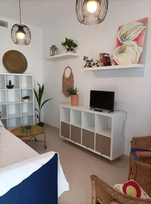 Una televisión o centro de entretenimiento en Casa San Isidro