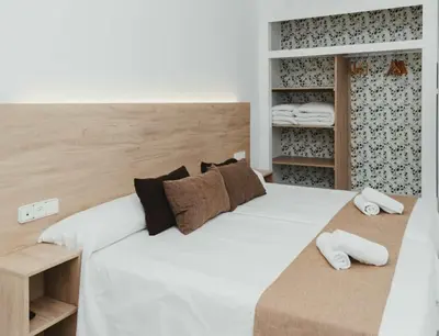 Cama o camas de una habitación en Hotel Olive
