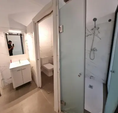 Un baño de Loft familiar 