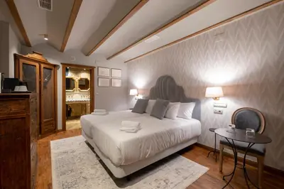 Cama o camas de una habitación en Hotel Cetina Palacio de los Salcedo