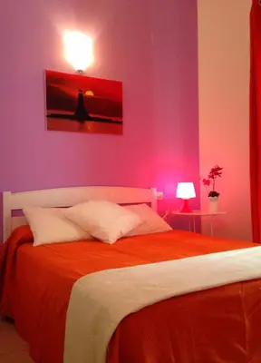 Cama o camas de una habitación en Hostal Santa Catalina
