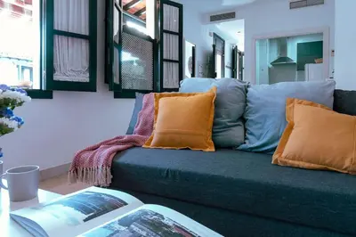 Zona de estar de Apartamento con encanto en patio sevillano (202)