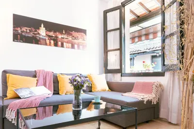Zona de estar de Apartamento con encanto en patio sevillano (203)