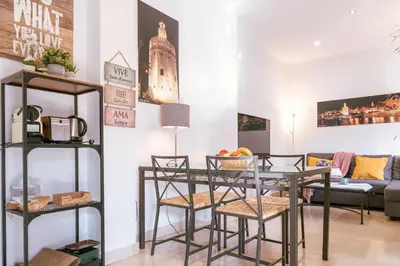 Zona de estar de Apartamento con encanto en patio sevillano (203)