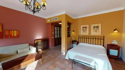 Cama o camas de una habitación en Huerta de las Palomas