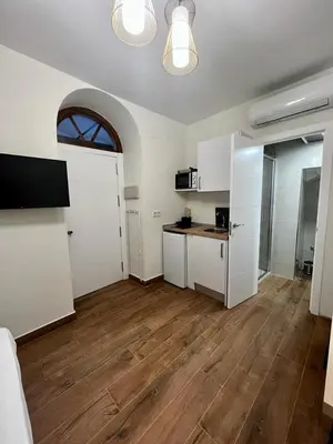 Una cocina o zona de cocina en Apartamentos Rey