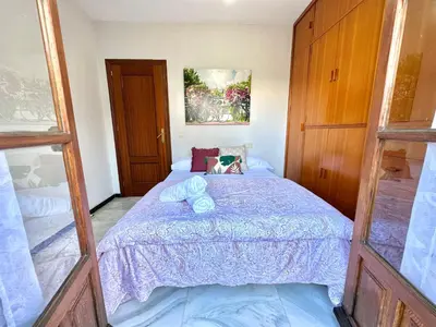 Cama o camas de una habitación en El Balcón del Templo Romano