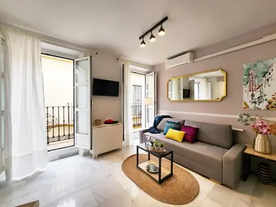 Zona de estar de Balcony Sol - Lovely Center Apartments Seville