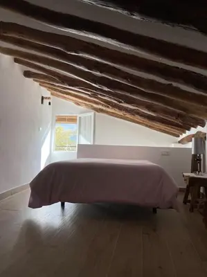 Cama o camas de una habitación en La casilla de Vicente