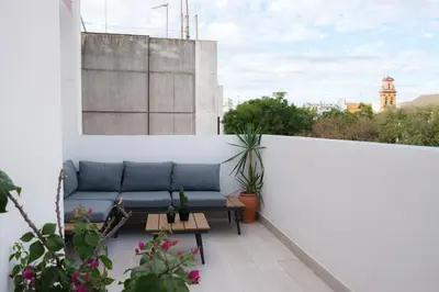 Un balcón o terraza de Ático Exclusivo con terraza en Santa Catalina