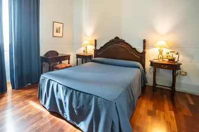 Cama o camas de una habitación en Hotel Mirador de Llerena