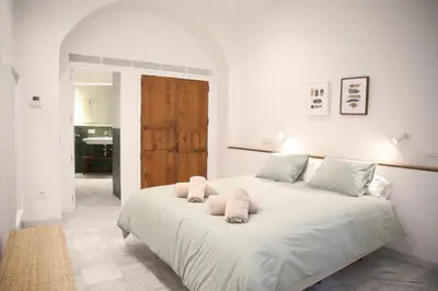 Cama o camas de una habitación en Casa Arcadia