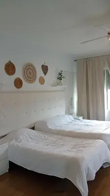 Cama o camas de una habitación en Chalet Urbanización Alcolea