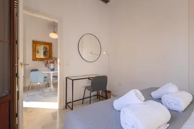 Cama o camas de una habitación en Mata Alameda Skyview by Valcambre
