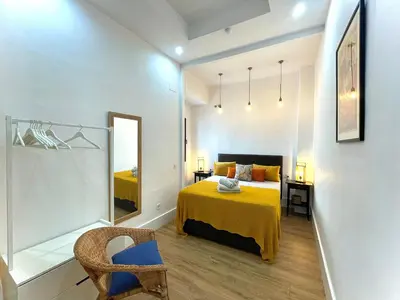 Cama o camas de una habitación en Appartement Neuf avec Rooftop 69 M2 - STAYINSEVILLE