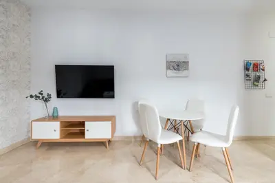 Una televisión o centro de entretenimiento en Hoteles del Sur