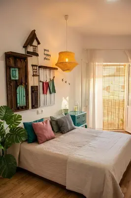 Cama o camas de una habitación en La Casica del Abuelo Valentín