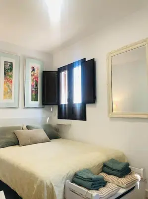 Cama o camas de una habitación en Espiral Abades