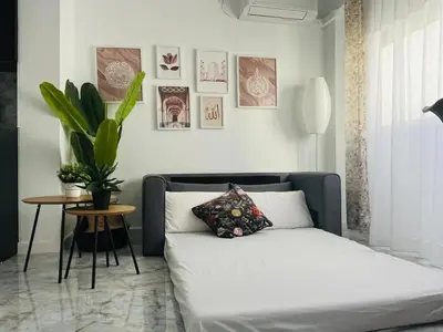 Cama o camas de una habitación en Apartamento Torreón De La Huerta