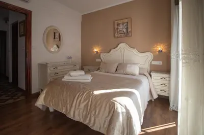 Cama o camas de una habitación en Casa Aveda ( En la Roca)
